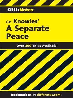 cover image of CliffsNotes on Knowles' a Separate Peace